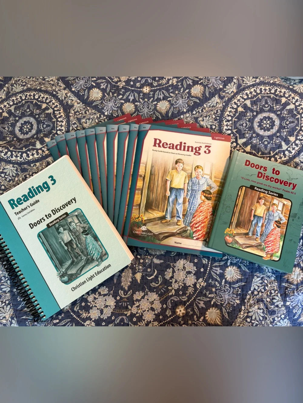Reading 3 'Doors to Discovery' Student Set in Teal and Red -